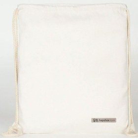 Resim Hapshoe Look Krem 35x40 Cm Unisex Ham Bez Büzgülü Ayakkabı Terlik Çantası Natural 