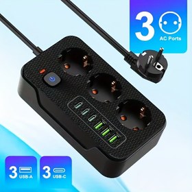 Resim Ev Kullanımı İçin Yeni 3-Puana Çok Fonksiyonlu USB Özel Aşırı Yük Koruma Yüksek Güç Uzatma Şeridi 