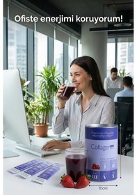 Resim Collagen Forte Çilek Aromalı 1000 Mg Tip 1-2-3-5-10 Toz Kolajen 30 Şase 