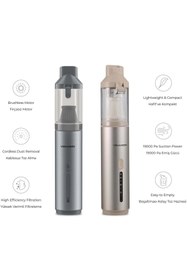 Resim 19000Pa Kablosuz Araç ve Ev İçi Şarjlı Süpürge Araba Süpürgesi Şarjlı El Süpürgesi 2600mAh 