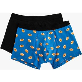 Resim Koton 2'li Boxer Seti Hentbol Temalı Baskılı Çok Renkli Siyah 3slm90077mk 3SLM90077MK999 Siyah 