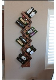 Resim Dekoratif Duvara Şarap Rafı 