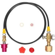 Resim Auralia Brevity Terra Duo Art Gaia Aqua Fizz Serisi (60 Inç) Için Soda Makinesi Co2 Adaptörü Hızlı Bağlantı Adaptörü Hortumu CGA320 Vanası Için (Yurt Dışından) 