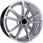 Resim powcan 7.5 X 17 Bk-864 5x100 Et35 57.1 Hyper Sılver-Volkswagen Polo-Bora-Uyumlu-4 Adet 