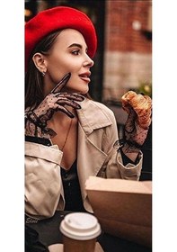 Resim Eke Tekstil Kırmızı Fransız Ressam Avusturalya Yünü Keçe Bere Açık Kırmızı 
