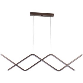 Resim Modavize Victoria Modern Tasarım Yatak Odası - Salon - Mutfak Yemek Masası Kahverengi Beyaz Ledli 2 Li Avize 