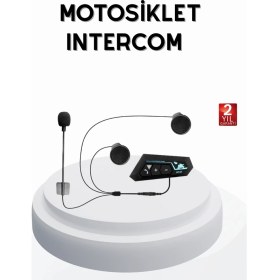 Resim Cenk Xstore BT22 Kablosuz Kask Kulaklığı – Bluetooth 5.0, Intercom, Su Geçirmez ve Uzun Ömürlü Batarya 