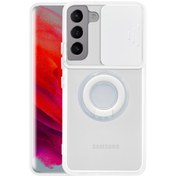 Resim Ally Mobile Sm Galaxy S21 Plus - S30 Plus Kılıf Sürgülü Kamera Lens Korumalı Yüzük Standlı Silikon Kıl 