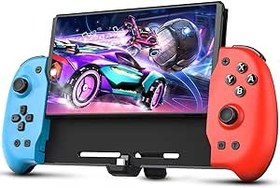 Resim Switch Controller for Switch/Switch OLED, One-Piece Joypad Switch Pro Controller for Handheld Mode, Ergonomic Switch Controller Grip with 4 back Buttons, 4 Game Slots, Holder,Dual Vibration,Turbo 