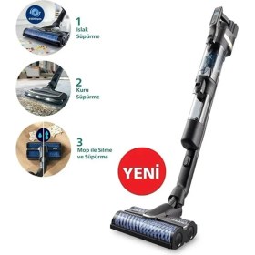 Resim Philips Aqua 3'ü 1 Arada Islak & Kuru Moplu, Kendi Kendini Temizleme Özellikli Ultra Premium Kablosuz Dikey Süpürge - Luciole Beyaz Lambader Hediye! 