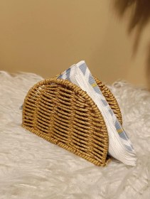 Resim Hasır Rattan Oval Peçetelik Diğer 
