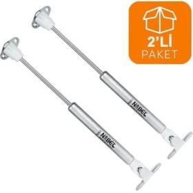 Resim Nobel Dolap Amortisörü Gazlı Piston Kapak Hidroliği 100N 27 cm 2'li Paket 