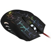 Resim Prestigegoods Usb Kablolu 5500 Dpı Oyuncu Mouse, Siyah, 12x7x4.5cm, 10m Anahtar Ömrü - 