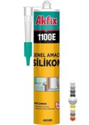 Resim SKY TOPTAN Akfix 1100E Şeffaf Silikon 280 gr(Lisinya) 