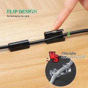 Resim 20 Adet Siyah Kendinden Yapışkanlı Kablo Klipsi - Ev, Ofis, Araba ve Dış Mekan Kullanımı için Güçlü Akrilik Tel Düzenleyiciler - Kolay Yapıştır ve Çıkar Kablo Yönetimi 