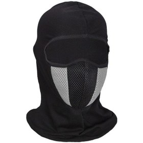 Resim Erkekler Açık Motosiklet Rüzgar Geçirmez Sıcak Boyun Tam Yüz Kalkanı Gri 