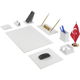Resim Makrofis G101 Deri Sümen Takımı 11 Parça Beyaz Full Set 