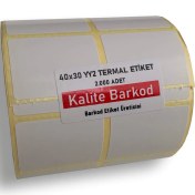 Resim 40X30 Yanyana 2 Li Termal Etiket | Rulo Barkod Etiketi 