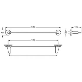 Resim VitrA Marin Etajer Krom A44940 Krom 