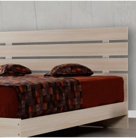 Resim Pasifichome Huga Çift Kişilik Ahşap Karyola Meşe / 160X200Cm Başlıklı Karyola 