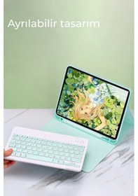 Resim Apple İpad Pro 12.9 2022 Kılıf Kc01 Smart Klavyeli Tablet Tdrtr 