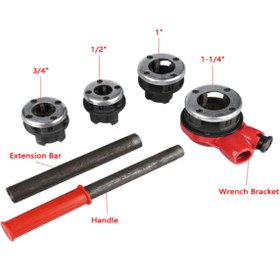 Resim BEYAZ BORU PAFTA TAKIMI 5'Lİ SET ÇANTALI 1/2 - 3/4 - 1'' - 1-1/4 - PAFTA KOLU 