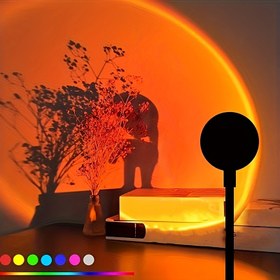 Resim USB Güçlü Mini Güneş Batışı Lambası, 7 Renk Seçeneği, Düğme Ayarı, Mükemmel Halloween ve Noel Süslemeleri için, Düğme Ayarı Işık Kaynağı, Festivite İdeal, Festivite İdeal, Halloween Süslemeleri|Canlı LED Ekranı|USB Güçlü Işık, Halloween Süslemesi 