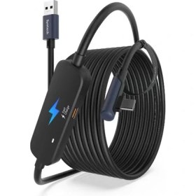 Resim Syntech 5 M USB 3.0 Şarj ve Bağlantı Kablosu - Meta Quest 3s/quest 3/oculus Quest 2 Uyumlu, Ekstra Şarj Portlu Vr Pc/steamvr Oyun Kablosu 
