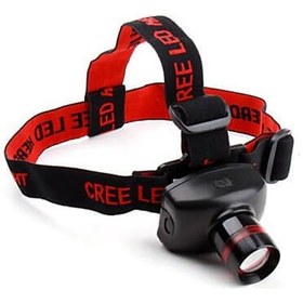 Resim Büro Ev Ofis İş Güvenliği İçin Pilli Lamba Zoomlu Işıklı Baret Kafa Feneri Gri 