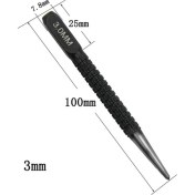Resim 3mm 1 Adet Alaşımlı Çelik Merkezi Yumruk Çelik Scriber Marke Metal Ahşap Markalama Delme Aracı Oyma Kazıma Işaretleyici Araçları 1.5/2/3mm (Yurt Dışından) 