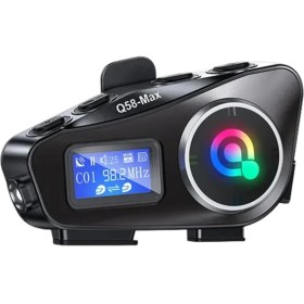 Resim Q58 Max Dijitool Kablosuz Motosiklet Kaskı Interkom Çift Sürücü Iletişimi 500M Stereo Mp3 Fm Radyo 