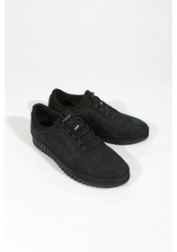 Resim Dgn 4272 Erkek Bağcikli Comfort Ayakkabi Siyah Nubuk Siyah 