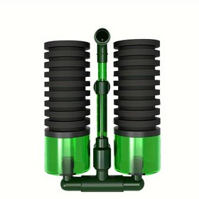 Resim Çift Başlı Akvaryum Sünger Filtresi ve Hava Pompası - Elektriksiz, Temel Balık Tankı Aksesuarı, Akvaryum Filtresi 