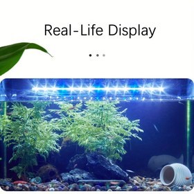 Resim 17.02-56.9 cm Mavi & Beyaz LED Işıklı Akvaryum Aydınlatması - USB ile Çalışan Düşük Voltajlı Balık Tankı Aydınlatması, 36V, 12W, 3000K, 3000Lm, Bataryasız 