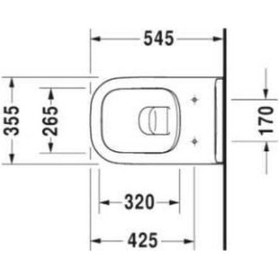 Resim Duravit - D-code Kanalsız Rimless Asma Klozet Yavaş Kapanır Kapak Dahil - 45703920a1- Diğer 