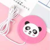 Resim Merroze Bardak Altı Isıtıcı Pembe Panda, USB Isıtıcılı 