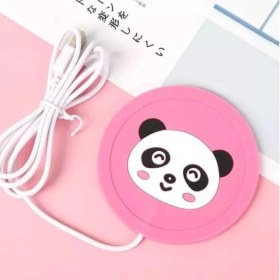 Resim Merroze Bardak Altı Isıtıcı Pembe Panda, USB Isıtıcılı 