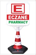 Resim Burada Reklam Reklam Park Dubası Jumbo 55x50 Eczane Kaldırım Yönlendirme A+ Plastik 124cm 
