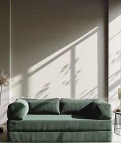 Resim Minderim PİXEL Fitilli Kadife Kanepe | 50 DNS Çökmez Sünger | Yıkanabilir Kılıflı Yatak 80x160 cm 