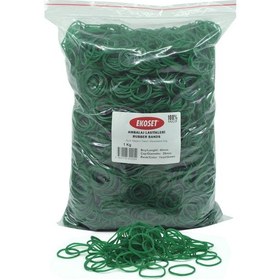 Resim Ekoset 40mm Yeşil Renkli Kauçuk Paket Ambalaj Lastiği 12Kg Koli 