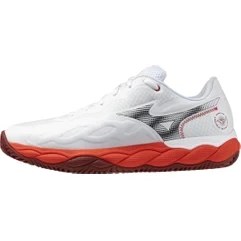 Resim Mizuno Wave Enforce Court cc Erkek Tenis Ayakkabısı Beyaz / Kırmızı 