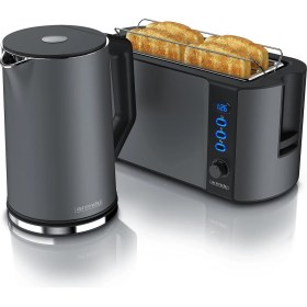 Resim Su Isıtıcı ve Ekmek Kızartma Makinesi Seti, 1.5l, 2000W, 4 Dilim, 40-100°C 