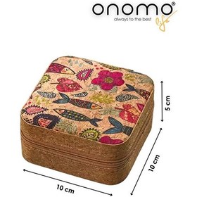 Resim Life Takı Kutusu, Düzenleyici Takı Organizeri Balık Desenli Kahverengi 