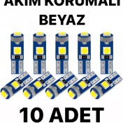 Resim Sisa T5 LED Oto Kilometre Kadran Ambiyans Aydınlatma Ampulü Beyaz Akım Korumalı 