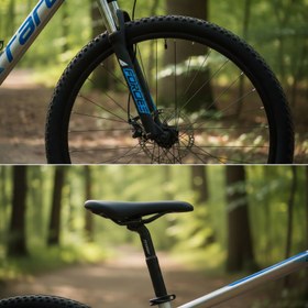 Resim 27.5 Jant Carraro Force 770C Dağ Bisikleti | 48 cm Kadro | 18 Vites | Hidrolik Disk Fren | Gümüş-Mavi-Açık Mavi | Blc Bisiklet 