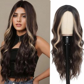 Resim Kadın Cosplay Büyük Dalga Kıvırcık Sentetik Saç - Tam Baş, Isıya Dayanıklı Fiber, Kahverengi Siyah Ombre, Partiler ve Etkinlikler İçin Mükemmel 