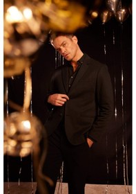 Resim DeFacto Slim Fit Dar Kesim Astarlı Düğmeli Blazer Ceket N0503AZ25SPBK27 