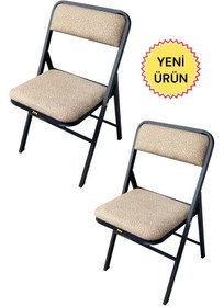 Resim Hey 2'li Katlanır Kamp Sandalyesi Piknik Sandalyesi Kahverengi 