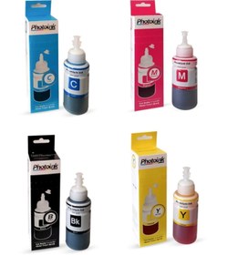 Resim PHOTOINK Epson Tüm 4 Renkli Yazıcılar 4 renk 1 Takım Photoink Mürekkep 