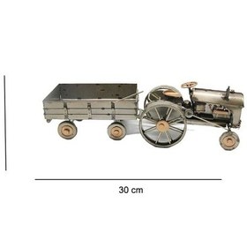 Resim Dekoratif Metal Traktör Römorklu C1602 